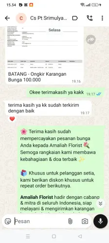 Testimonial Papan Bunga mekar agung