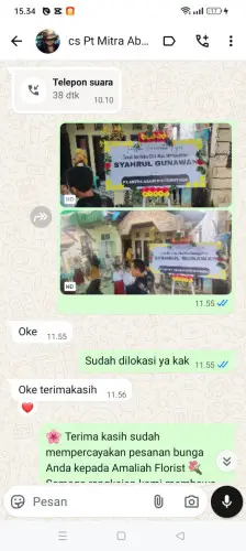 Testimonial Papan Bunga mekar agung