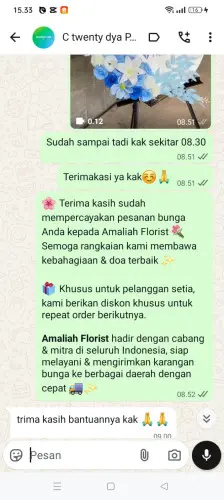 Testimonial Standing Flower mekar agung
