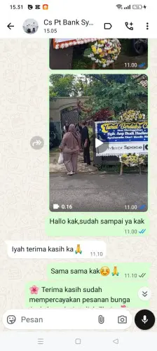Testimonial Papan Bunga mekar agung